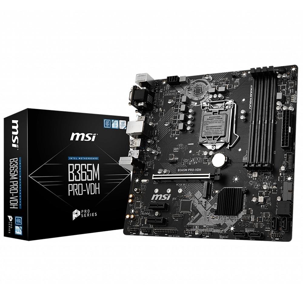 Placa Mãe MSI B365M PRO VDH Intel LGA 1151 mATX DDR4 KaBuM