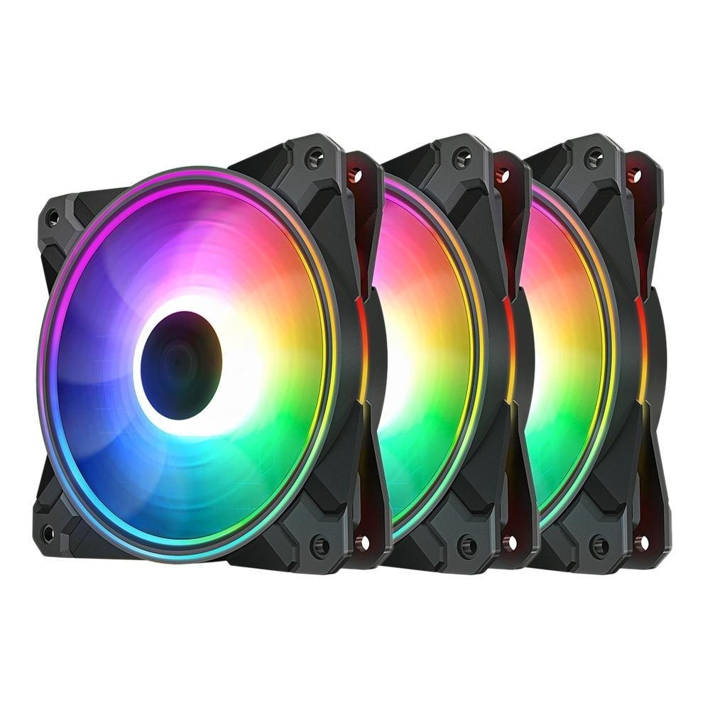 Kit Cooler Fan Deepcool Cf Plus Mm Argb Branco Dp F Ar