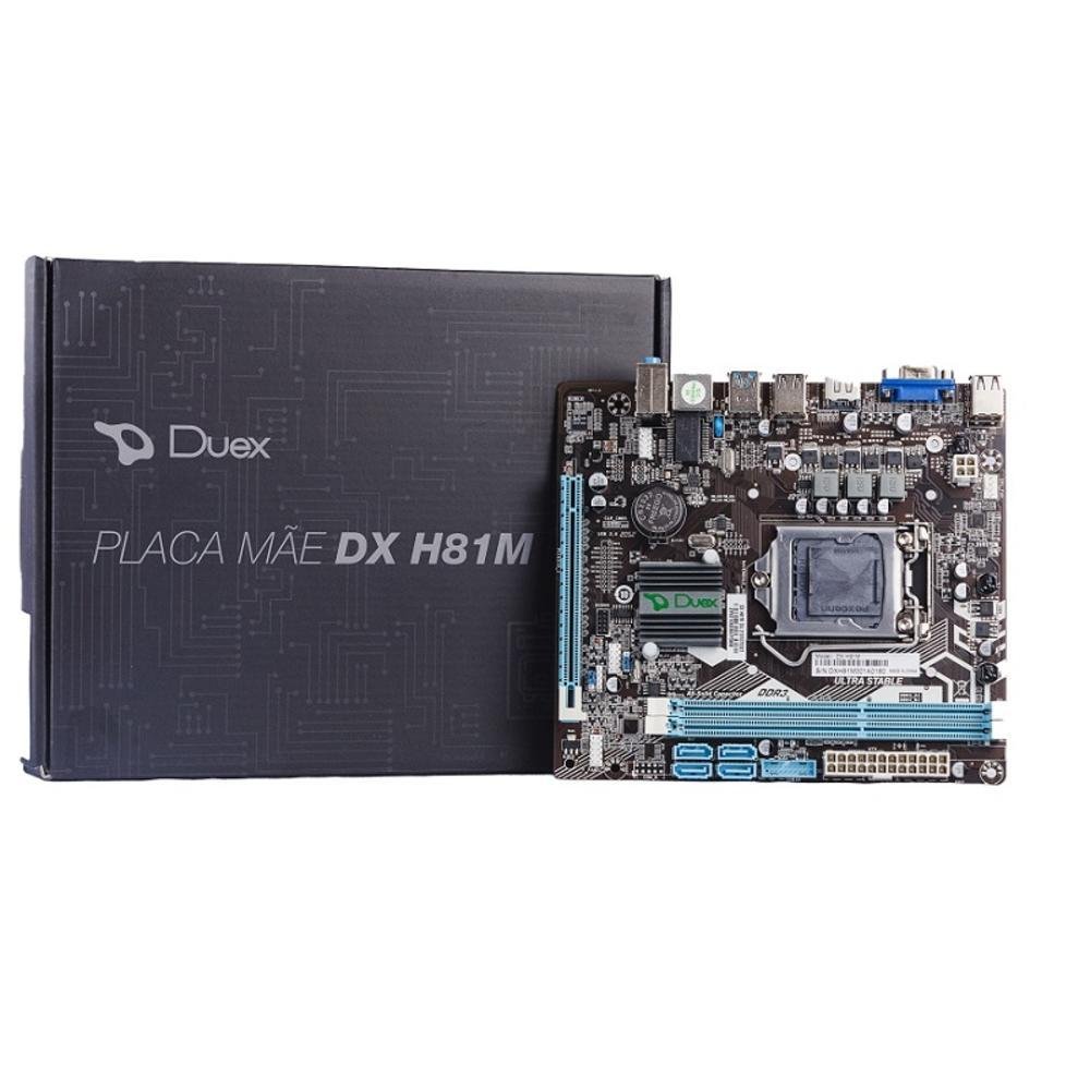 Placa Mãe Duex Intel Lga 1150 Ddr3 Dx H81m KaBuM