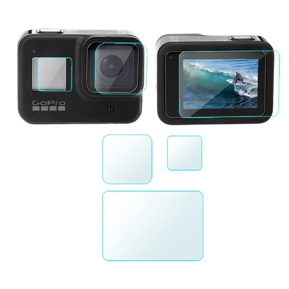 Películas De Vidro Para Lcd Frontal traseiro E Lente Hero 8 Black KaBuM