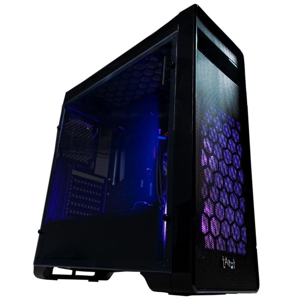 Gabinete Gamer Tarct Kilter Mid Tower FAN RGB KaBuM