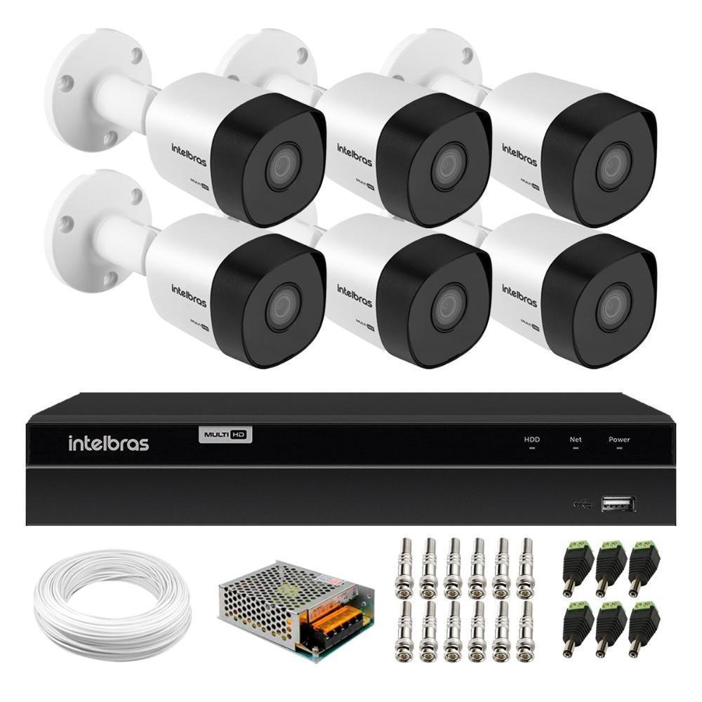 Kit 6 Câmeras Segurança Bullet Vhd 3130 B Dvr 8