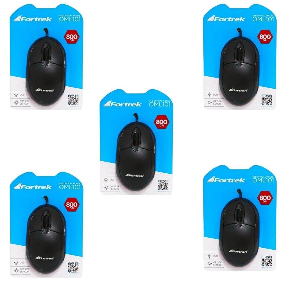 Kit Mouse Ptico Usb Dpi Fortrek Oml Kabum