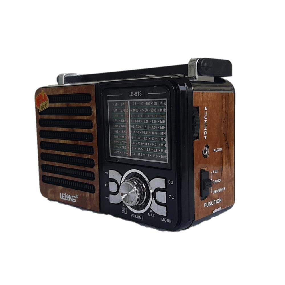 Radio Retro Le Long Le 613 Antigo Am Fm Sw USB Sd KaBuM