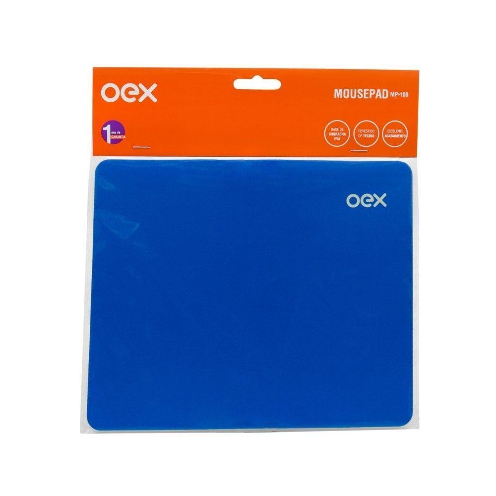 Mousepad Eva Oex Mp100 Base De Borracha Azul KaBuM