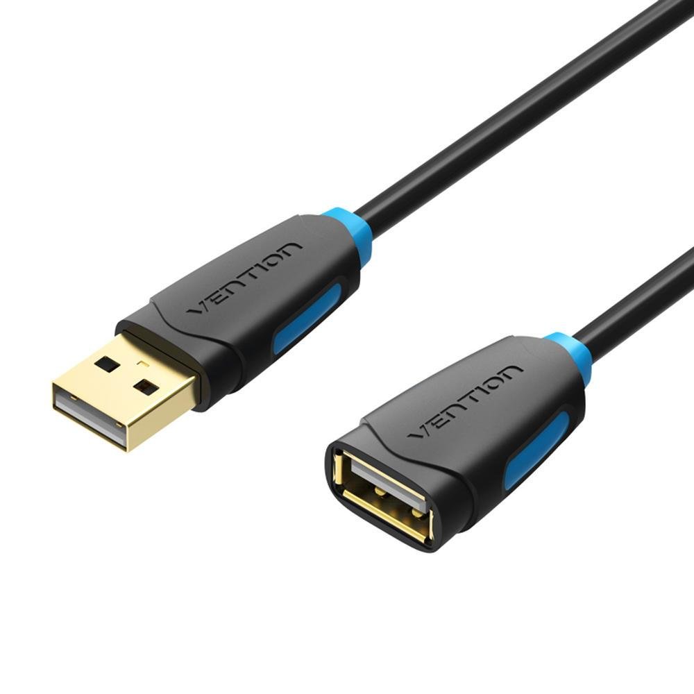 Cabo Extensor USB 20 Vention 50cm Preto KaBuM