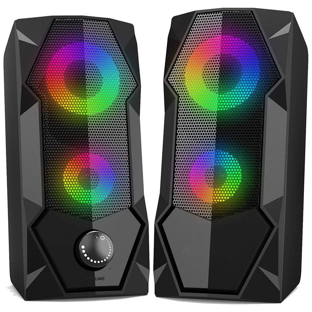 Caixa De Som Gamer GoldenUltra LED RGB 20W KaBuM