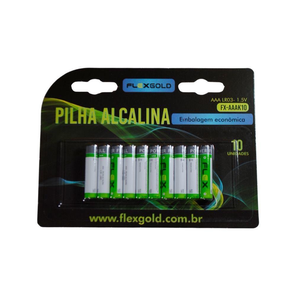 Pilha Alcalina Aaa Flex Gold Unidades