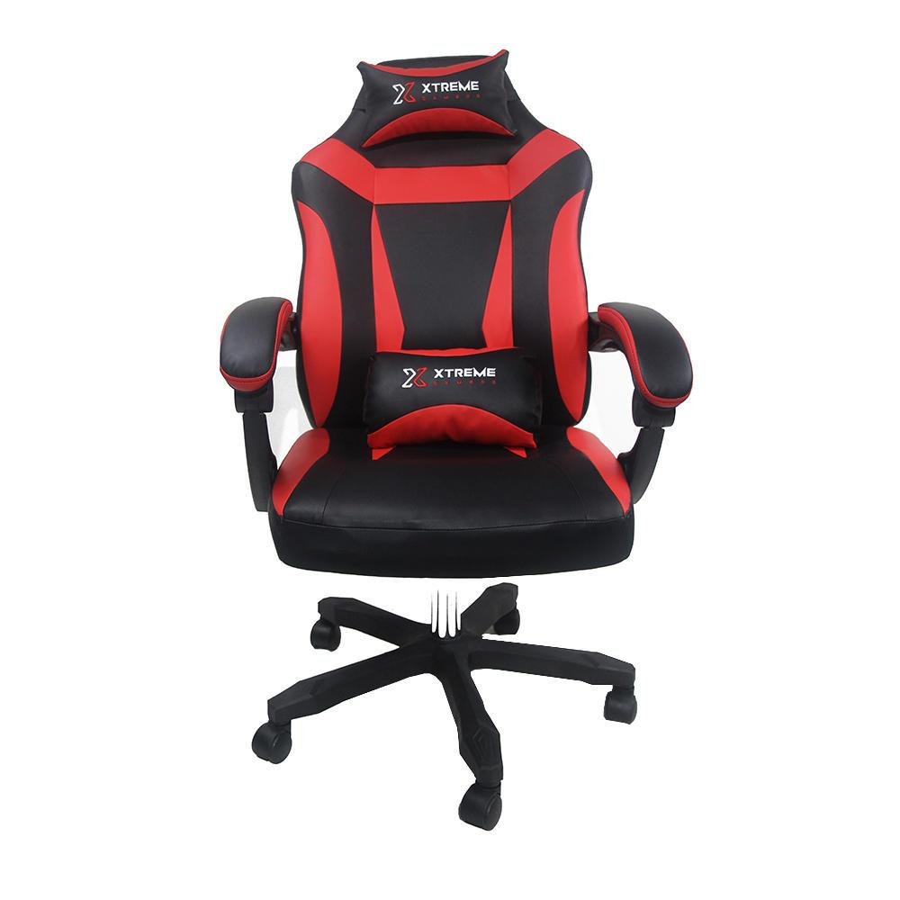 Cadeira Gamer até 120 Kgs Preta E Vermelha KaBuM