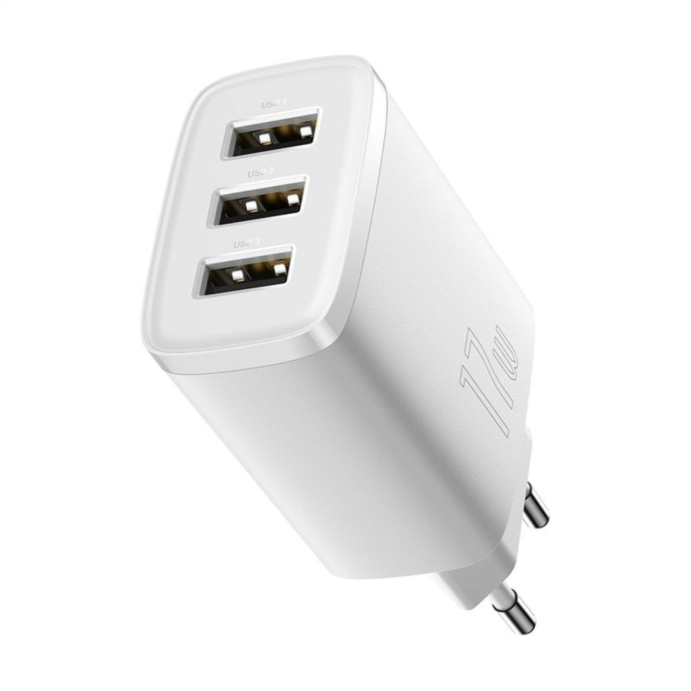 Carregador Portátil Baseus USB Branco KaBuM