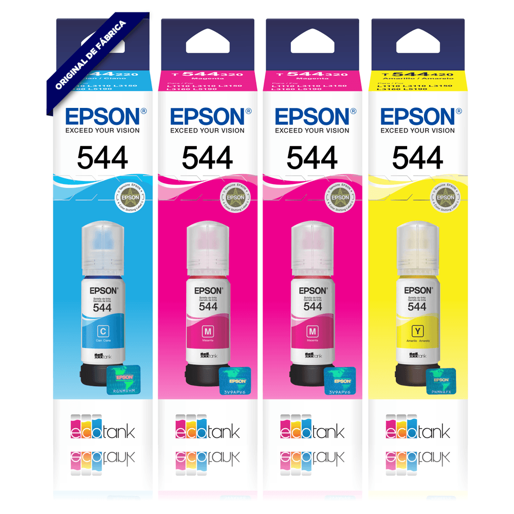 Kit Tintas Epson T Ciano Magenta Amarela