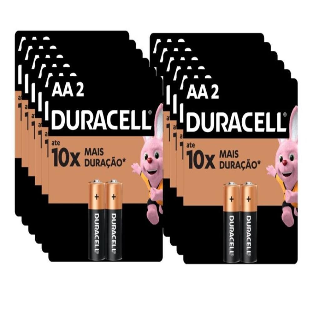 Kit 24 Pilhas Alcalinas Aa Duracell Pequena KaBuM