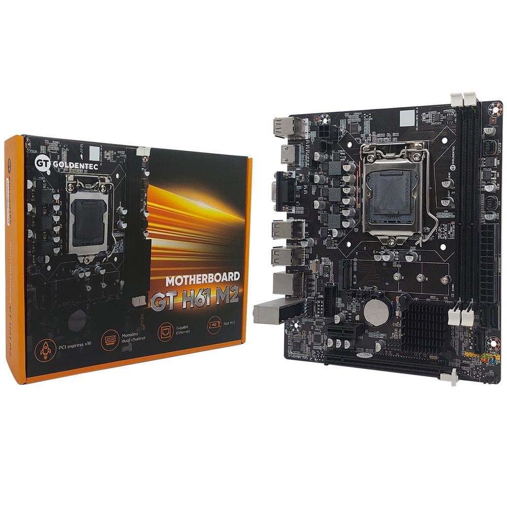 Placa Me Goldentec Gt H61 M2 Intel 2 KaBuM