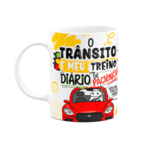 Caneca Flork Tr Nsito Meu Treino De Paci Ncia