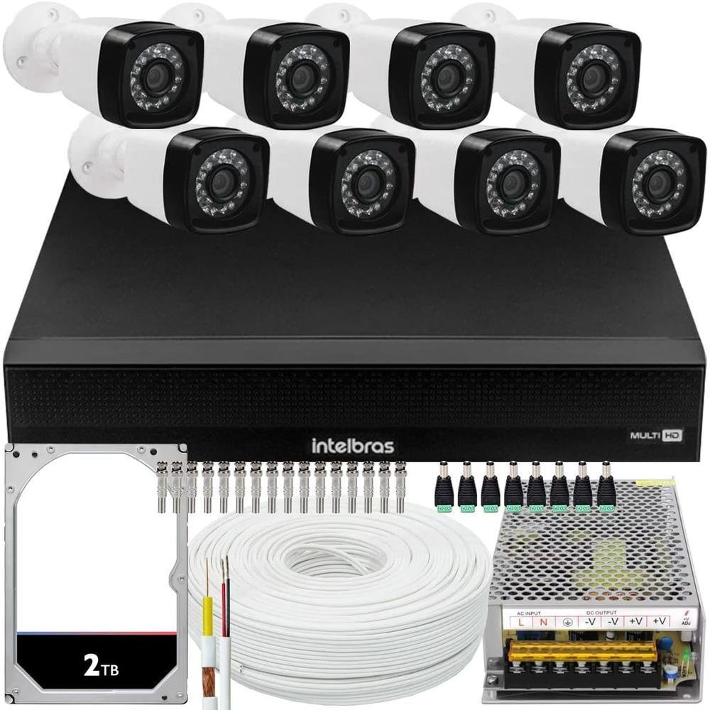 Kit Cftv 8 Câmeras Full HD 2mp DVR KaBuM