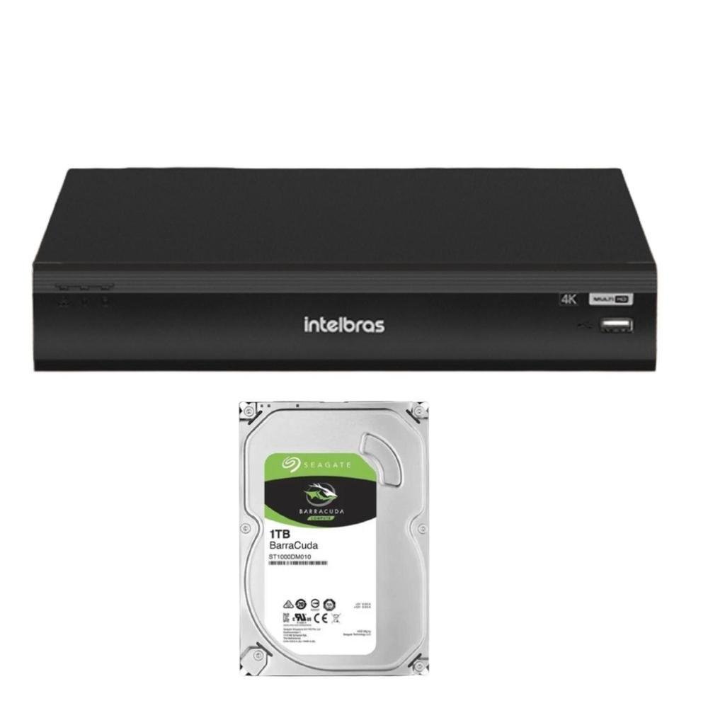 Kit Intelbras DVR Imhdx 5108 HD 1TB KaBuM