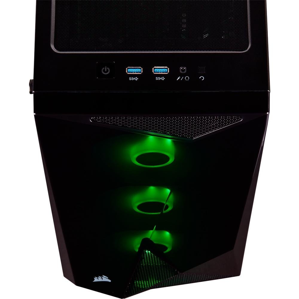 Imagem 9 de 14 do produto Gabinete Gamer Corsair Carbide Series Spec Delta, Mid-Tower, RGB, Lateral em Vidro Temperado, Preto - CC-9011166-WW