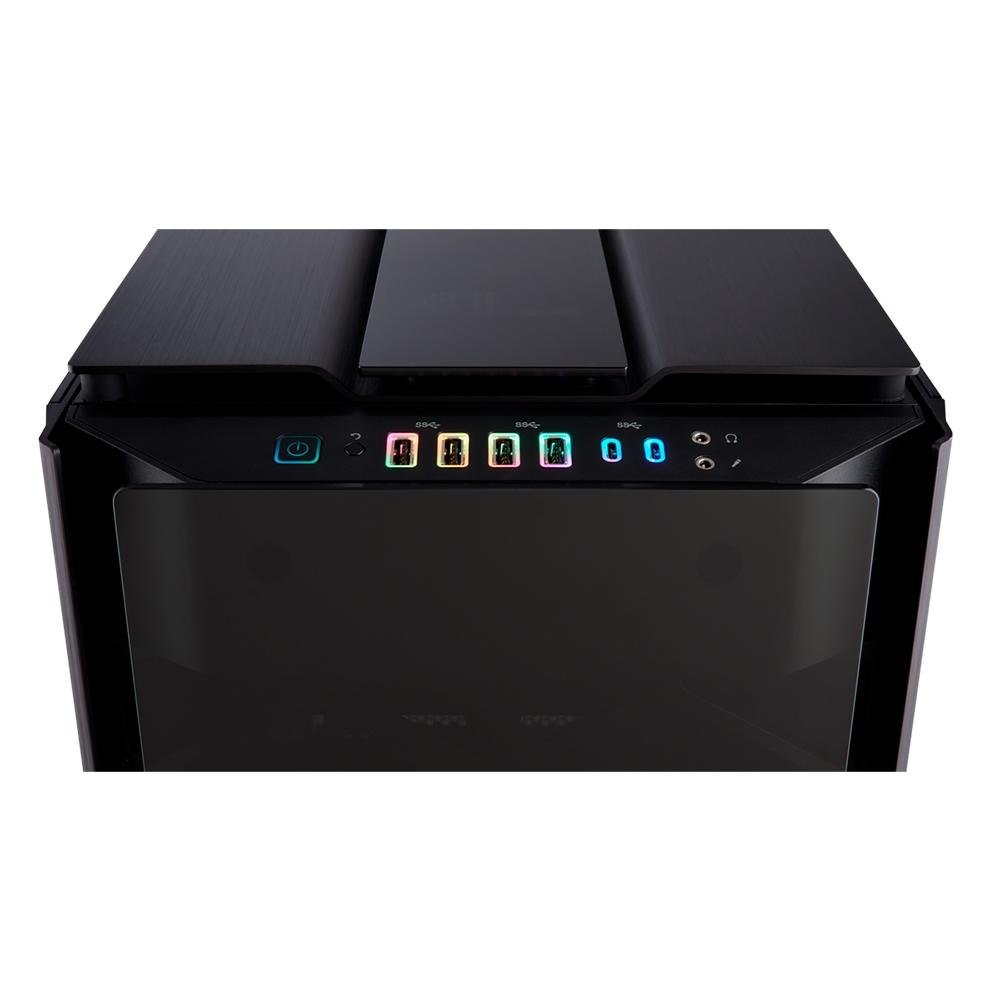 Imagem 14 de 20 do produto Gabinete Gamer Corsair Obsidian Series 1000D, Super-Tower, RGB, Lateral em Vidro Temperado, Preto, CC-9011148-WW