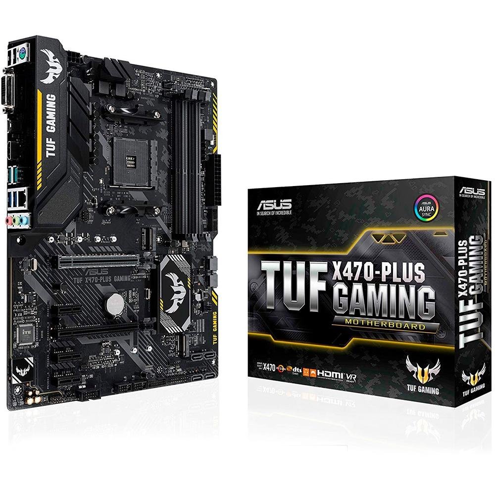 Placa-Mãe Asus TUF X470-Plus Gaming, AMD AM4, ATX| KaBuM!