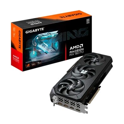  Gigabyte RX 9070 Gaming AMD Radeon, 16GB, GDDR6, RGB, Preto - GV-R9070GAMING-16GD