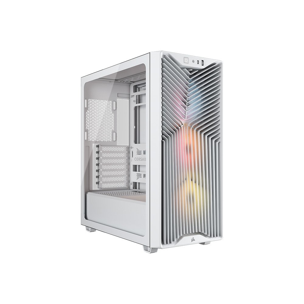 Gabinete Gamer Corsair 3200D RS ARGB, Mid-Tower, Performance, Lateral em Vidro Temperado, Branco - CC-9011345-WW