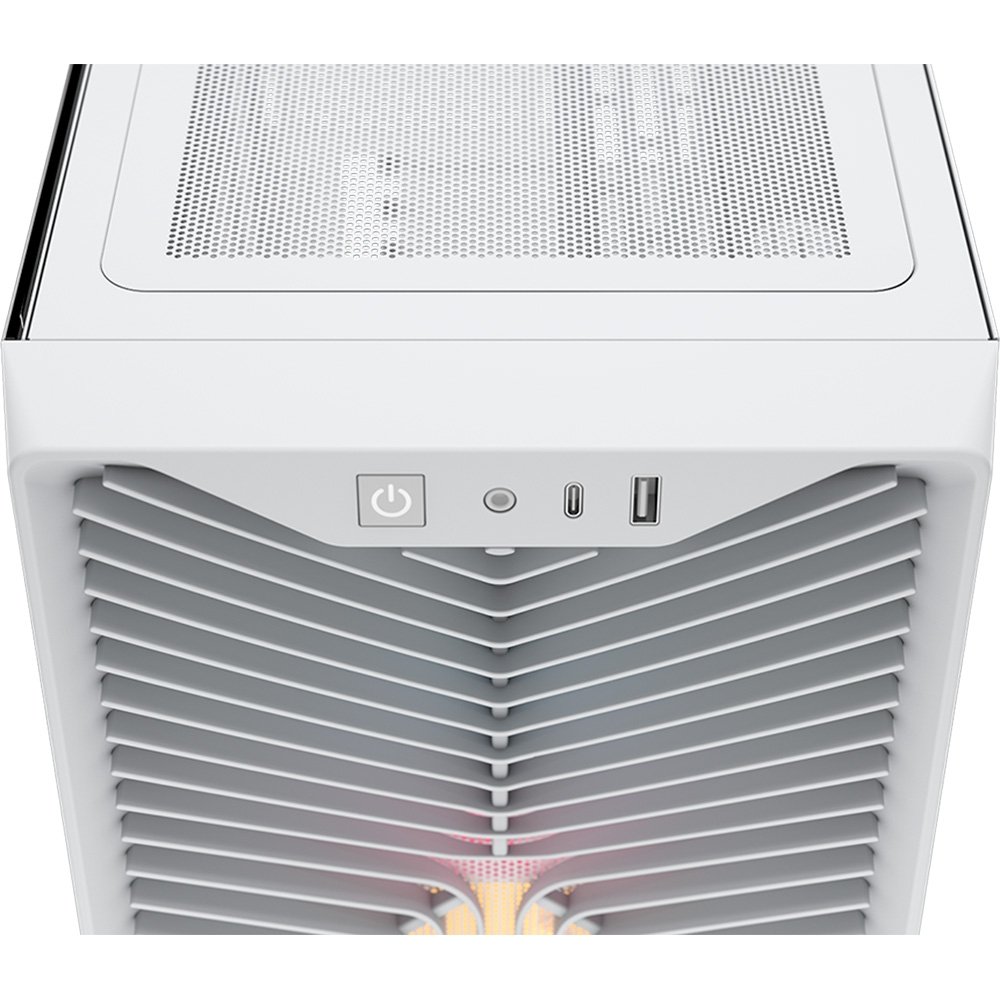 Imagem 9 de 10 do produto Gabinete Gamer Corsair 3200D RS ARGB, Mid-Tower, Performance, Lateral em Vidro Temperado, Branco - CC-9011345-WW
