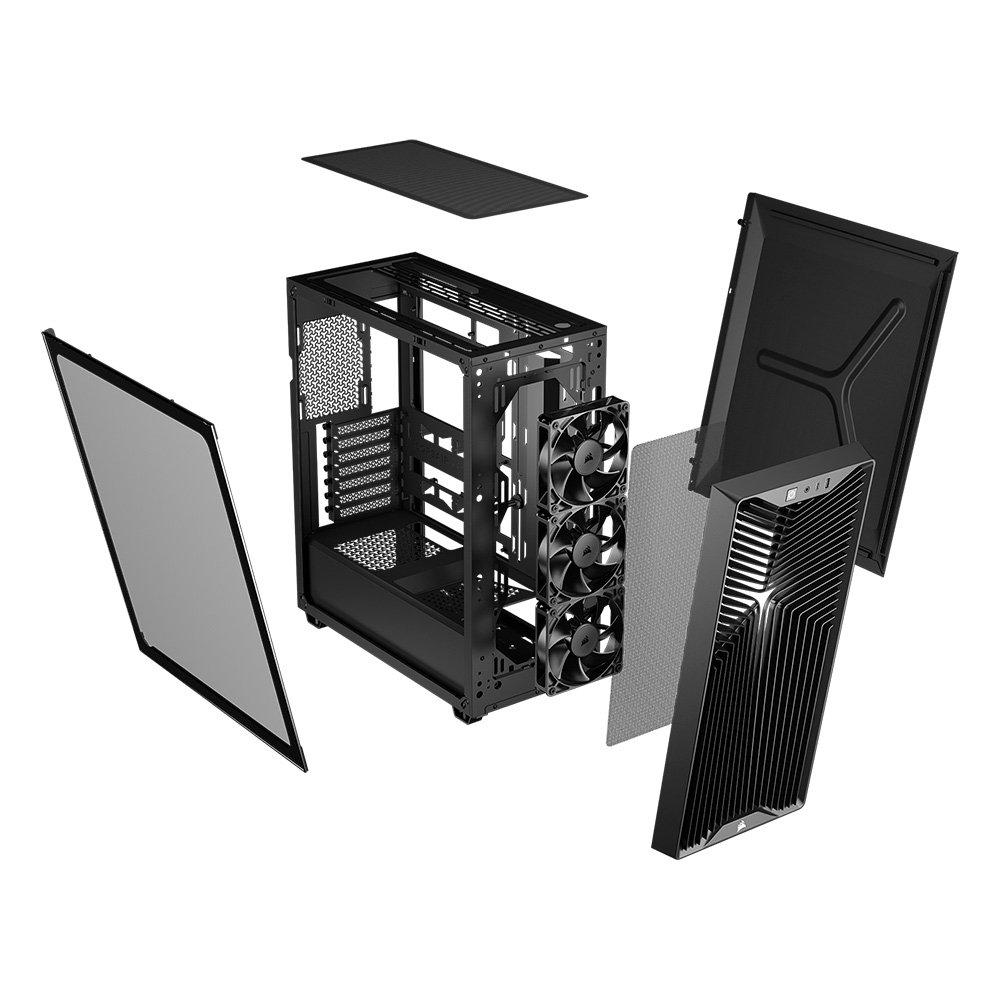 Gabinete Gamer Corsair 3200D RS, Mid-Tower, Performance, Lateral em Vidro Temperado, Preto - CC-9011334-WW - view 10