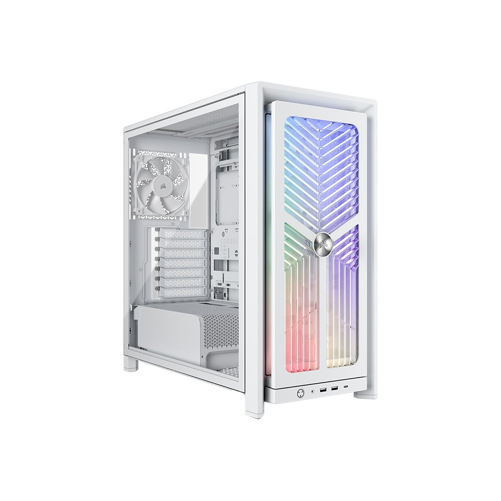 Gabinete Gamer Corsair Frame 4000X RS, Mid-Tower, Lateral em Vidro Temperado, Branco - CC-9011303-WW