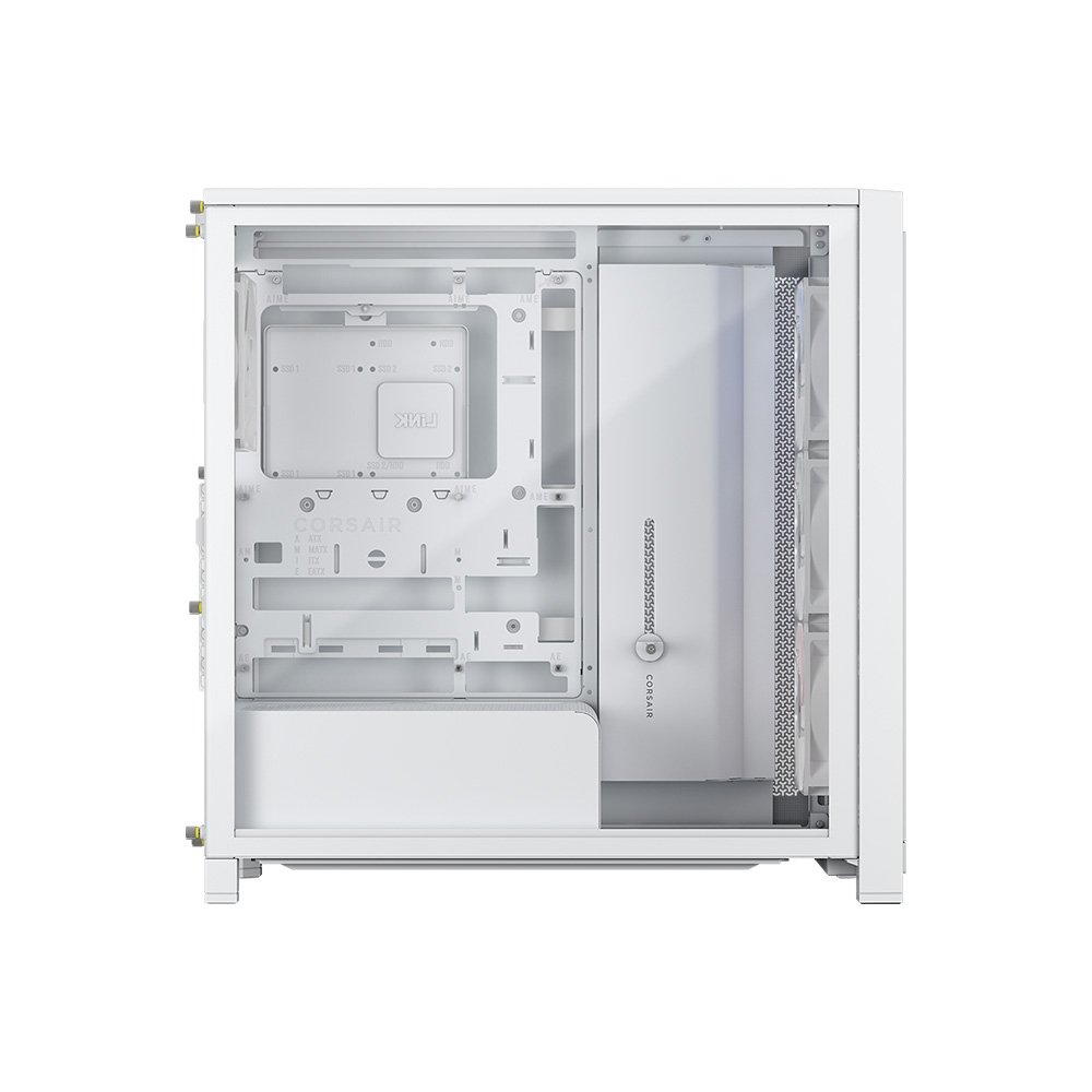 Imagem 5 de 16 do produto Gabinete Gamer Corsair Frame 4000X RS, Mid-Tower, Lateral em Vidro Temperado, Branco - CC-9011303-WW