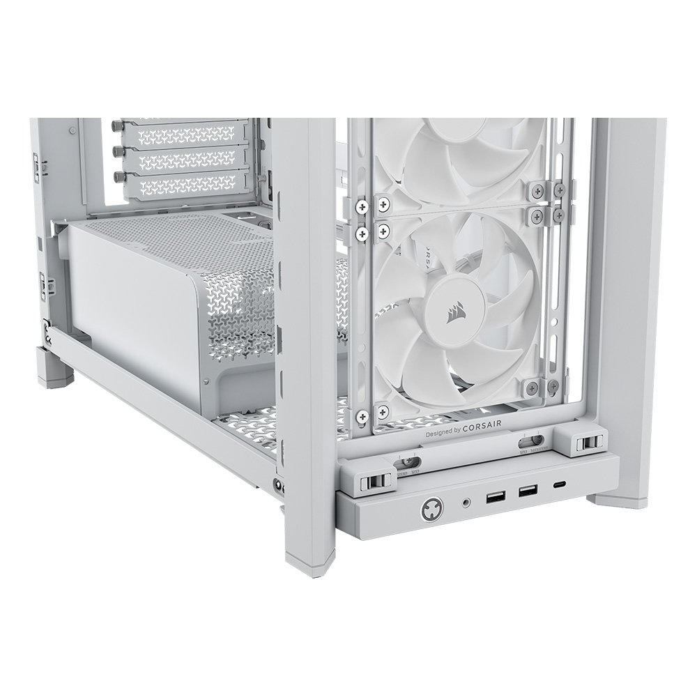 Imagem 12 de 16 do produto Gabinete Gamer Corsair Frame 4000X RS, Mid-Tower, Lateral em Vidro Temperado, Branco - CC-9011303-WW