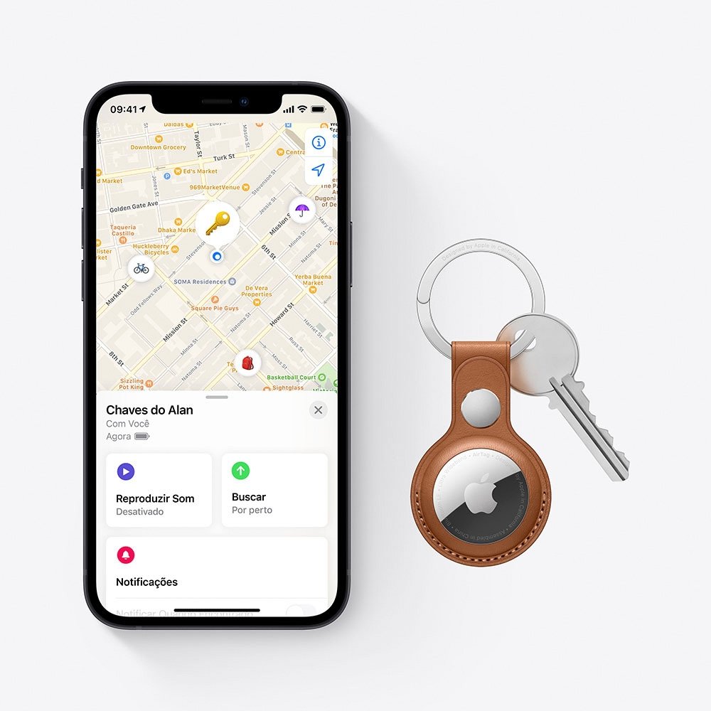 Localizador AirTag Apple 2ª Geração, Pacote com 4, Bluetooth - MFEA4BE/A - view 4