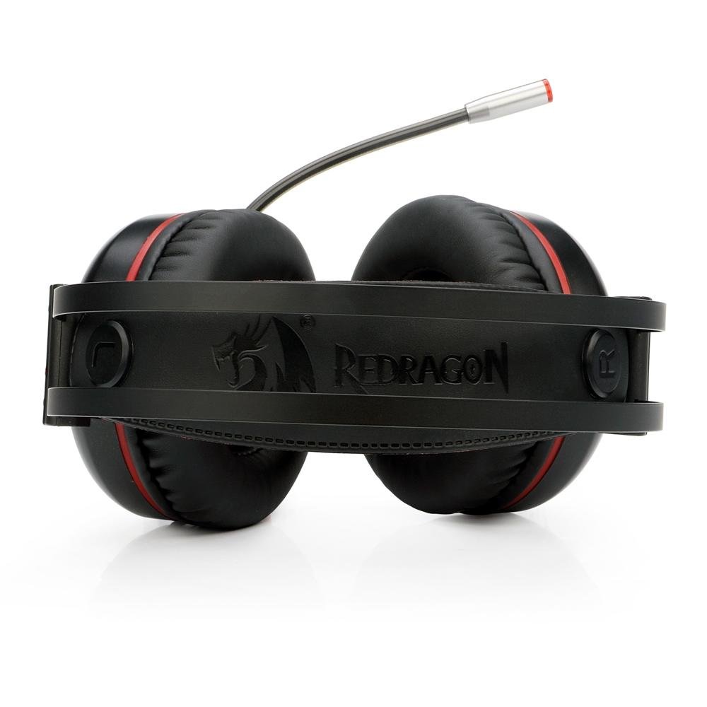 Headset Gamer Redragon Minos, 7.1 Virtual, Driver 50mm, USB, Preto e Vermelho - H210 Headset Gamer Redragon Minos, 7.1 Virtual, Driver 50mm, USB, Preto e Vermelho - H210