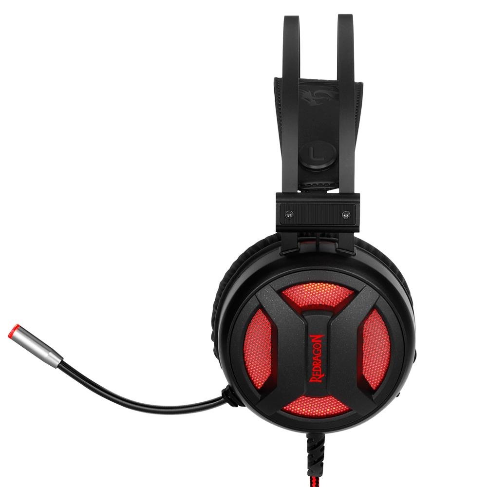 Headset Gamer Redragon Minos, 7.1 Virtual, Driver 50mm, USB, Preto e Vermelho - H210 Headset Gamer Redragon Minos, 7.1 Virtual, Driver 50mm, USB, Preto e Vermelho - H210