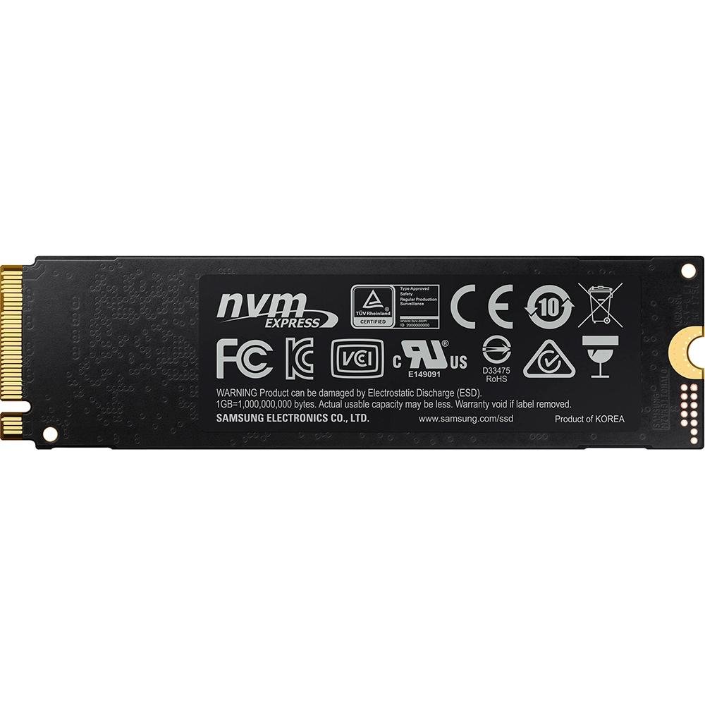 SSD Samsung 970 EVO Plus, 500GB, M.2 NVMe, Leitura: 3500MB/s e Gravação: 3200MB/s, Preto - MZ-V7S500B/AM