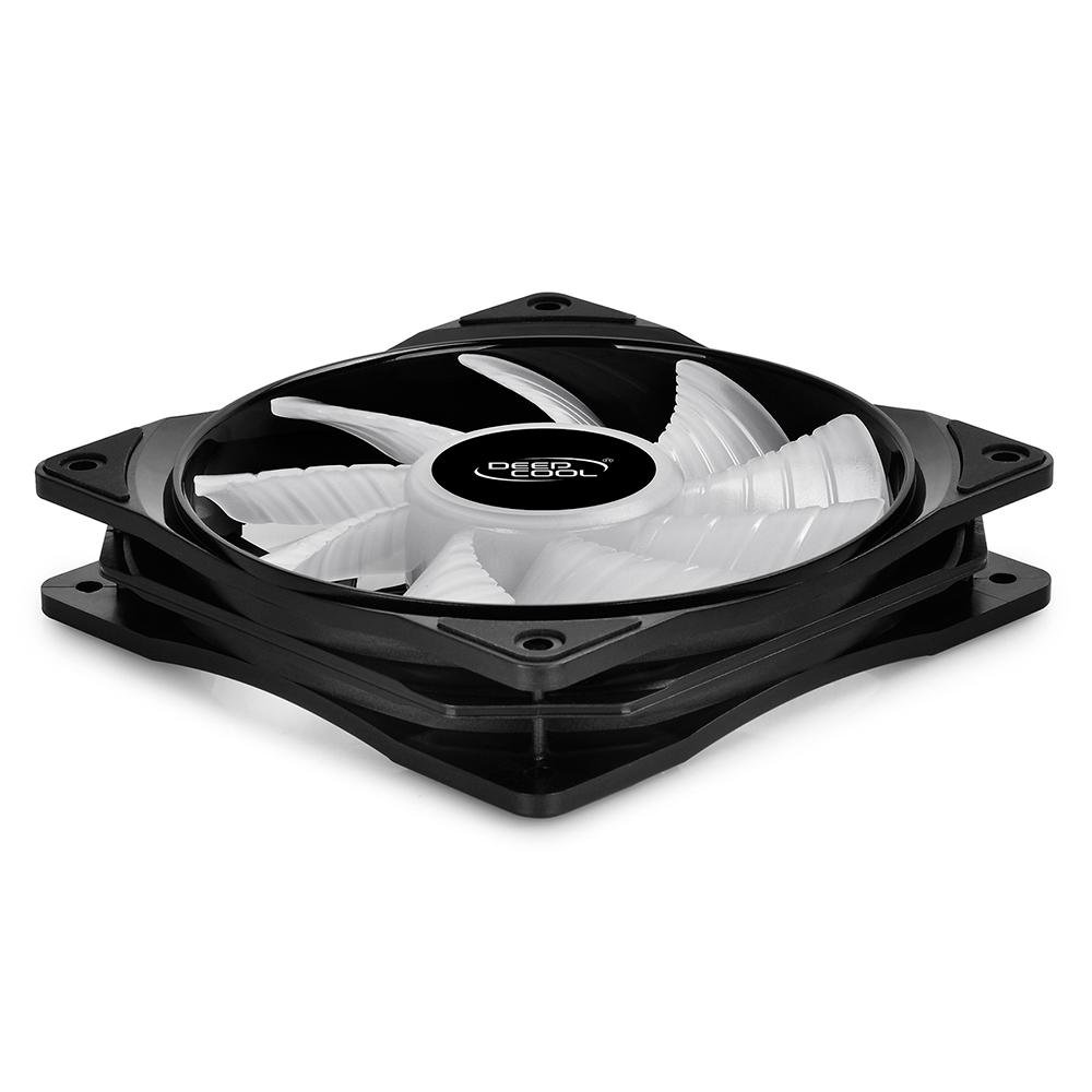Imagem 7 de 10 do produto Kit Com 3 Ventoinha DeepCool RF 120, 120mm, RGB, Preto - DP-FRGB-RF120-3C