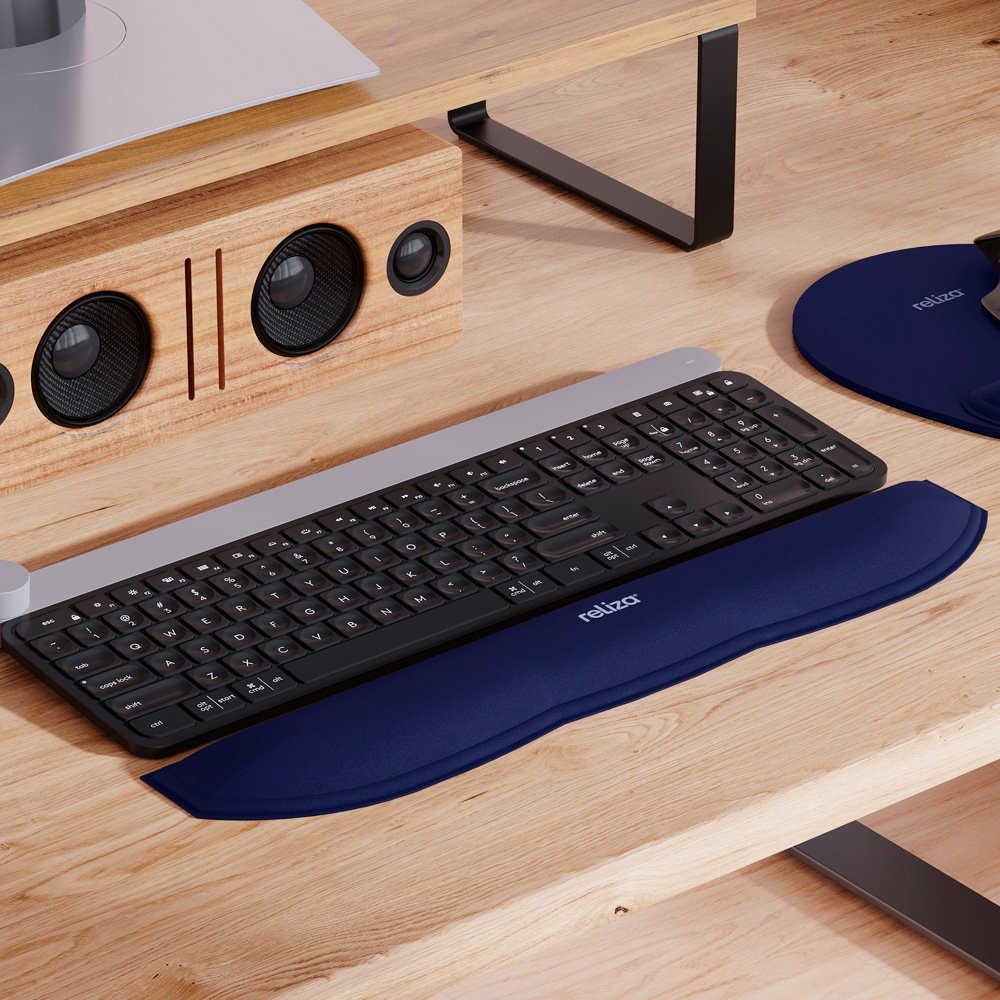 Apoio Ergonômico para Digitação Reliza Comfort, Revestimento em Neoprene, Marinho - ( Balão.info - foto 2