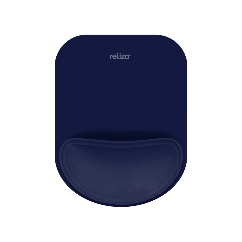 Mousepad Ergonômico Reliza Compact, Com Apoio de Pulso em Gel, Marinho - 010856