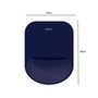 Mousepad Ergonômico Reliza Compact, Com Apoio de Pulso em Gel, Marinho - 010856