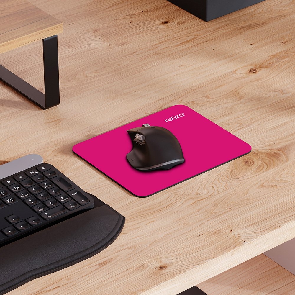 Mousepad Retangular Reliza, Revestimento em Tecido, Magenta - ( Balão.info - foto 4