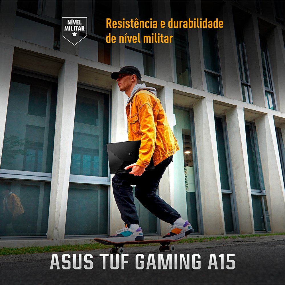 Notebook Gamer ASUS TUF Gaming A15 RTX3050, AMD RYZEN 7 16 GB, 512 GB SSD, KeepOS, Tela 15.6 FHD, Preto Grafite - FA506NCG-HN298 - view 8