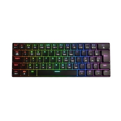 Teclado Mecânico Gamer Husky Prince, 60%, RGB Ampliado, Switch Huano Red, HotSwap, ABNT, Preto - HTG100PTVR