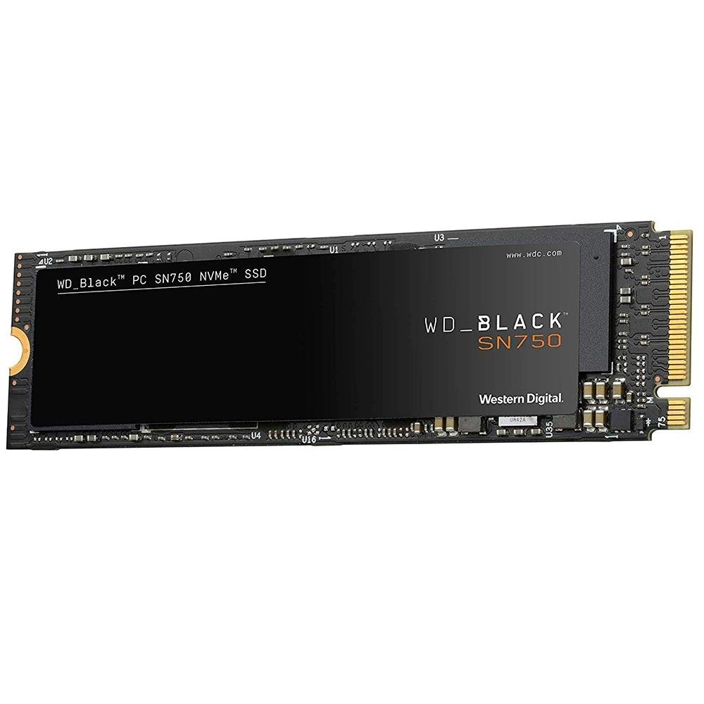 SSD WD Black SN750, 500GB, M.2, NVMe, Leitura: 3430MB/s e Gravação: 2600MB/s, Preto - WDS500G3X0C SSD WD Black SN750, 500GB, M.2, NVMe, Leitura: 3430MB/s e Gravação: 2600MB/s, Preto - WDS500G3X0C