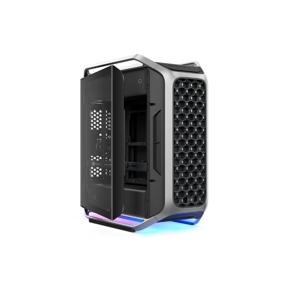 Imagem 2 de 5 do produto Gabinete Gamer Cooler Master COSMOS Alpha, Full Tower, E-ATX, Lateral em Vidro, 1x FAN, 2x Vent. Pré Instaladas, Prata - C700-KGNN-S00
