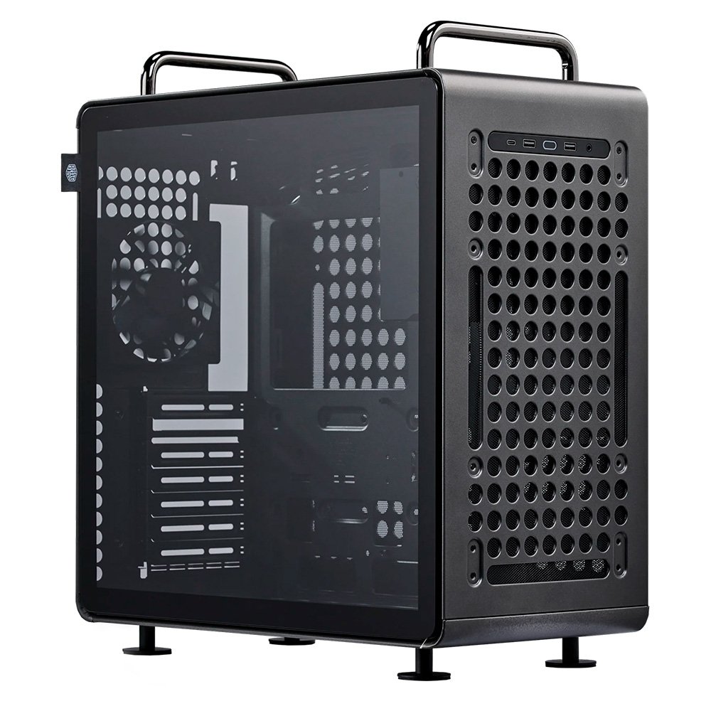 Gabinete Gamer Cooler Master QUBE 540 Stardust Iron, Mid Tower, E-ATX, Lateral em Vidro, 1x FAN, Preto - Q540-MGNN-S00
