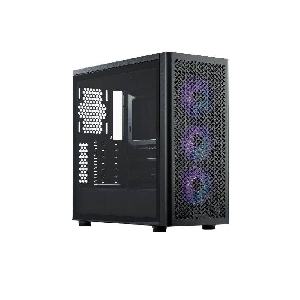 Gabinete Gamer Cooler Master Elite 502, Mid Tower, E-ATX, Lateral em Vidro, 3x FAN ARGB, Preto - E502-KGNN-S00