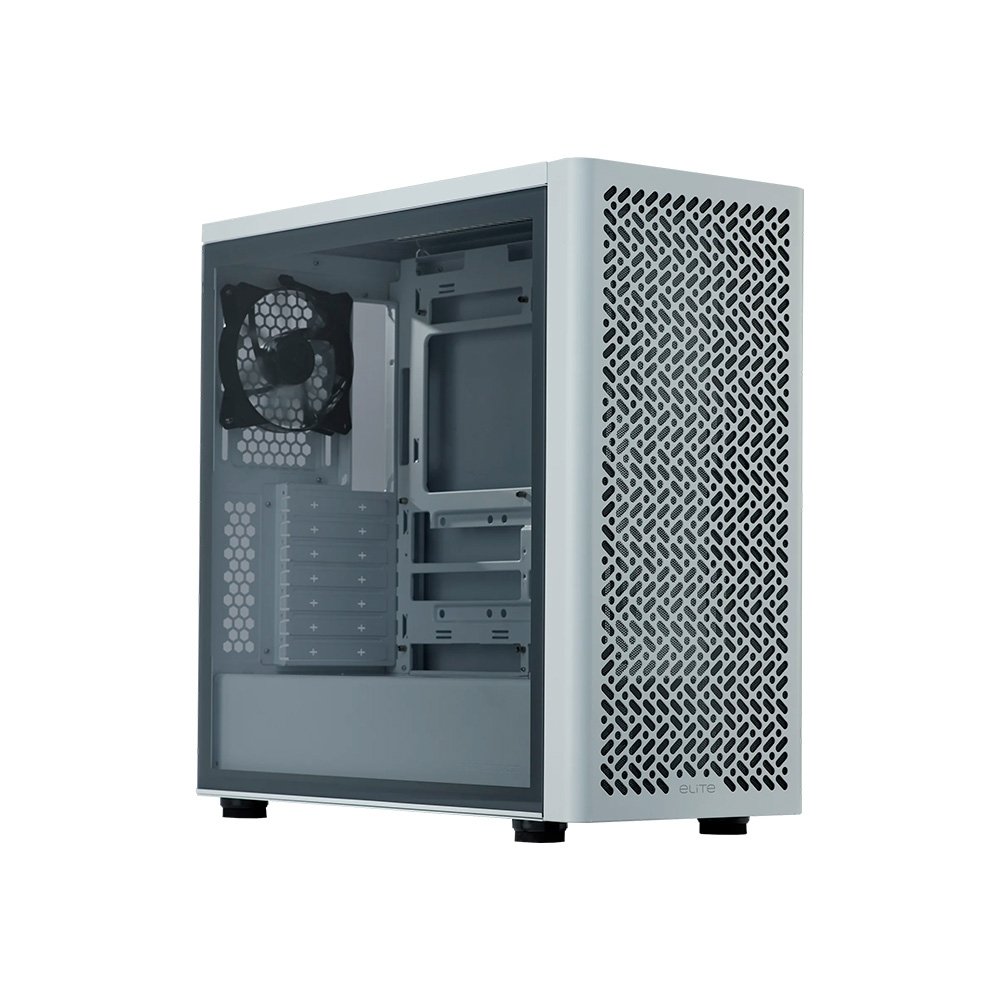 Gabinete Gamer Cooler Master Elite 502 Lite White, Mid Tower, E-ATX, Lateral em Vidro, Branco - E502L-WGNN-S00