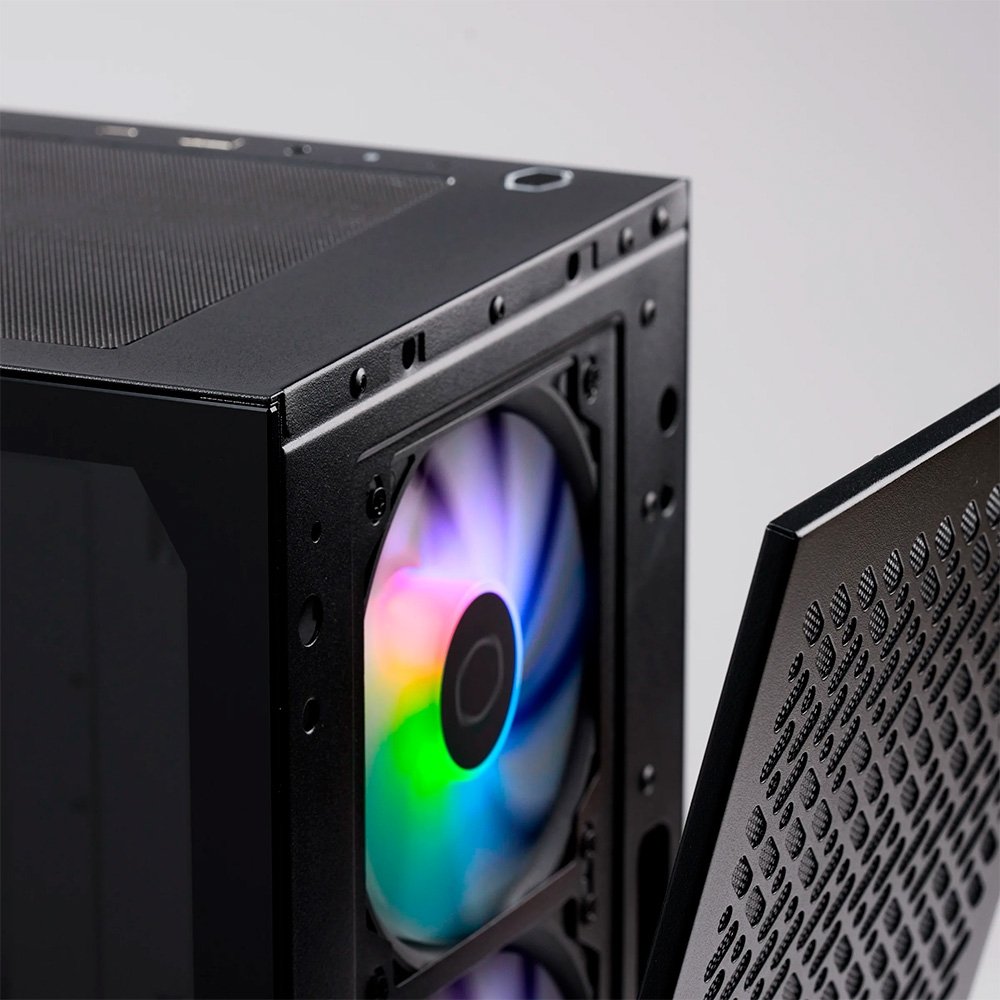 Imagem 2 de 2 do produto Gabinete Gamer Cooler Master Elite 302, Mini Tower, ATX, Lateral em Vidro, 3x FAN ARGB, Preto - E302-KGNN-S00