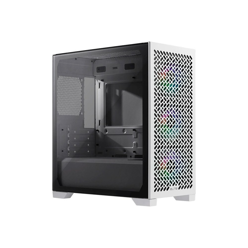 Gabinete Gamer Cooler Master Elite 302 White, Mini Tower, ATX, Lateral em Vidro, 3x FAN ARGB, Branco - E302-WGNN-S00
