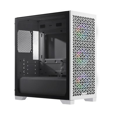 Gabinete Gamer Cooler Master Elite 302 White, Mini Tower, ATX, Lateral em Vidro, 4x FAN ARGB, Branco - E302-WGNN-SAZ