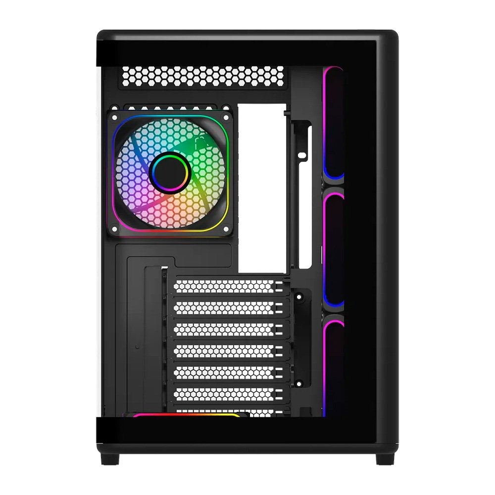Imagem 3 de 3 do produto Gabinete Gamer Cooler Master Elite 600 Black ARGB, Mid Tower, ATX, Lateral e Frontal em Vidro, 7x FAN ARGB, Preto - E600-KGNN-S02